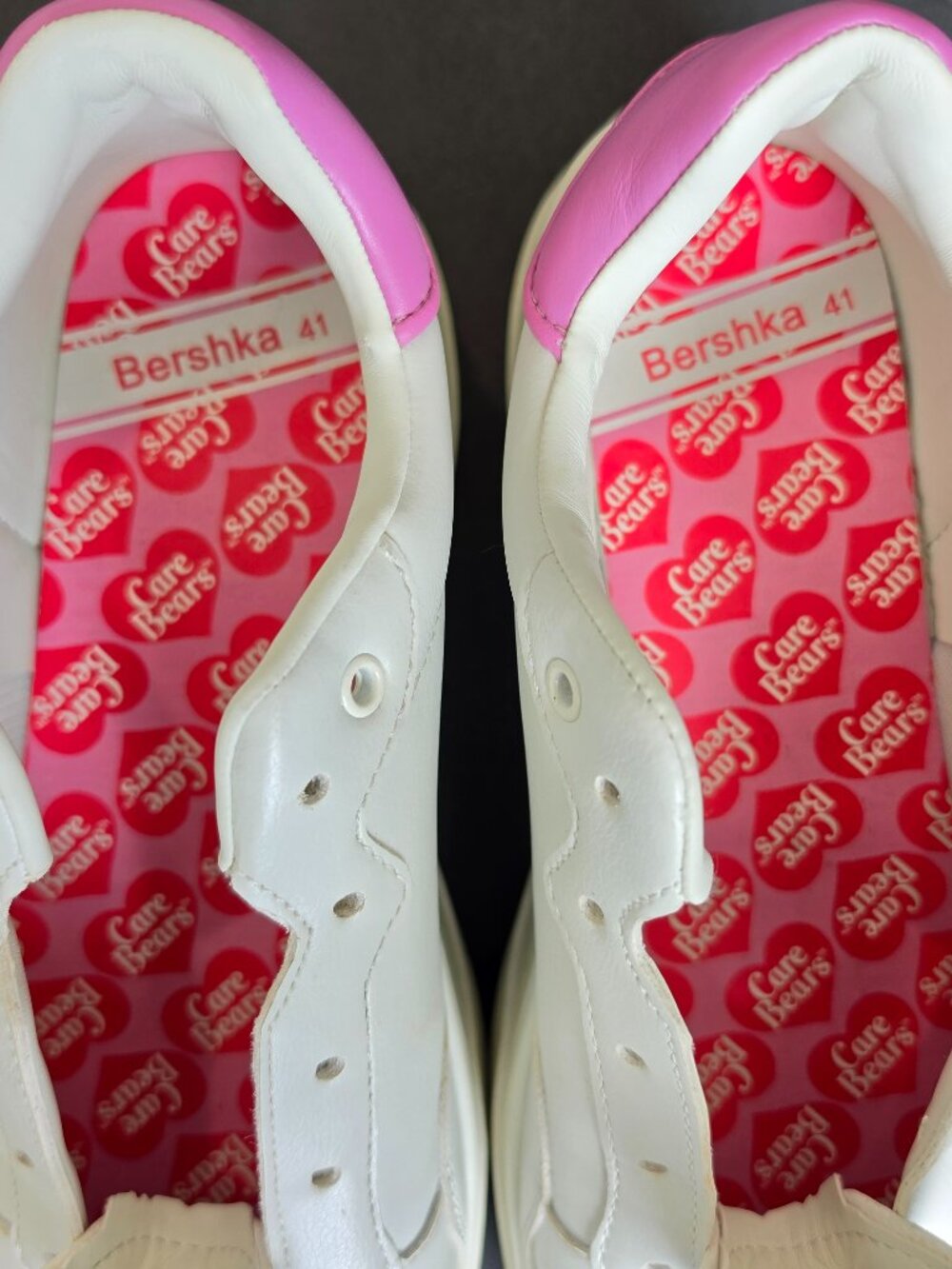 EUC - Bershka Care Bears Platform Sneakers Women’s Sz 10 White Pink Kawaii Shoes - Picture 8 of 12